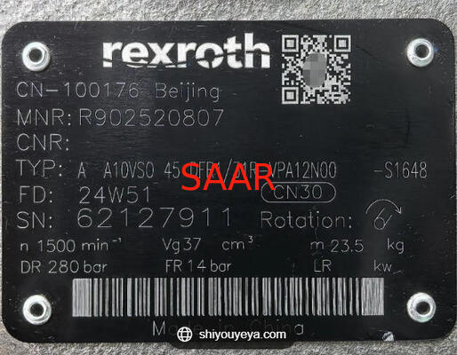 R902520807, AA10VS045DFR1/31R-VPA12N00-S1648 Rexroth A10VSO Serisi Eksenel Pistonlu Değişken Pompa